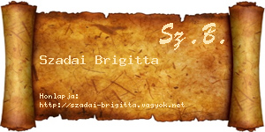 Szadai Brigitta névjegykártya