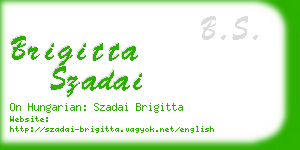 brigitta szadai business card